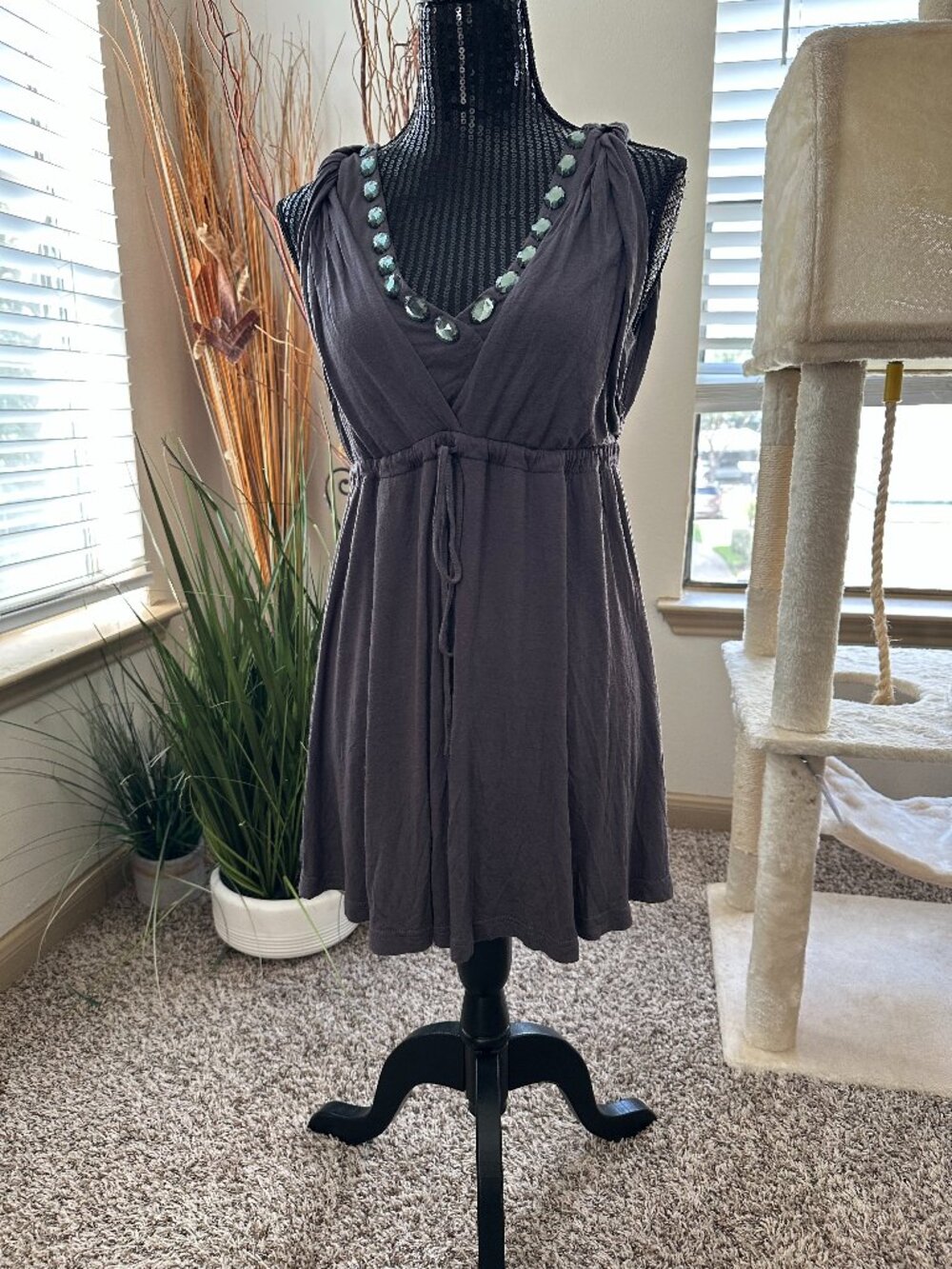 Gray Jewel Top